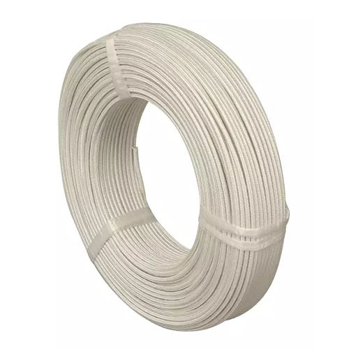 White Fire Resistant Mica Glass Fiber Wire