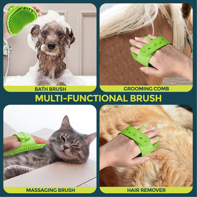 PUPPIES PET MASSAGE RUBBER BATH GLOVE FOR DOGS