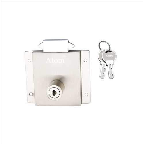 Steel Wardrobe Lock Silver Satin Finish 18 mm Cupboard Lock