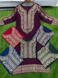 Alisha Blue Heavy Rayon Kurti