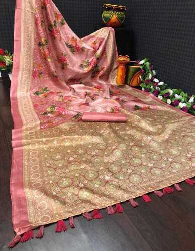 Damini Purple Pure Khadi Saree