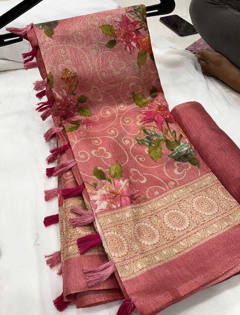 Damini Purple Pure Khadi Saree