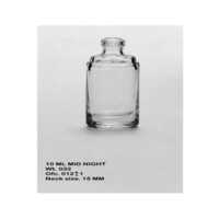 10 Ml Glass Perfume Bottles - Glass Material, Square Shape, Transparent Color | Crown Cap Sealing For Essential Oils