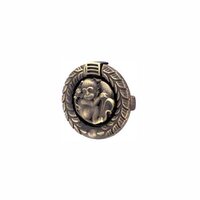 Zinc Knob Antique Finish Zk 717 - Zinc Alloy, 1.5 Inches, Antique Brass Color | Ideal For Cabinet Applications, Weight 0.60 Kg