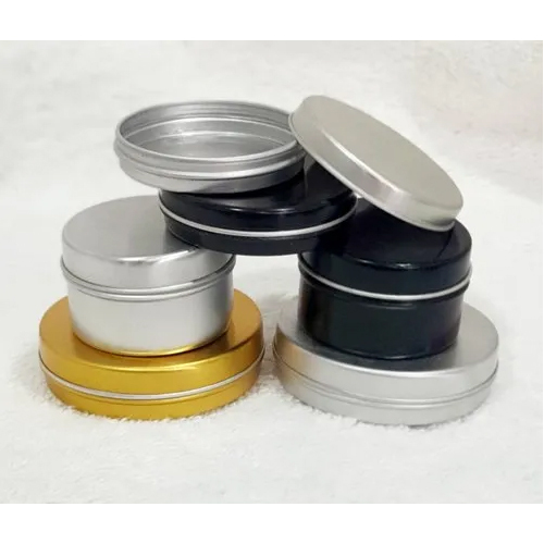 Aluminium Container 20 Grams - Aluminium Material, Round Shape, Natural Silver Color | Industrial Use: Gift Packaging