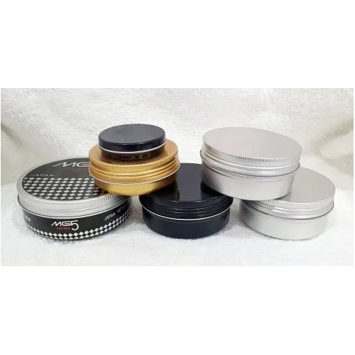 Aluminium Container 50 To 250 Grams - Aluminium, 50-250 Grams, Natural Silver, Round Shape | Ideal for Gifting & Industrial Use