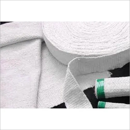 Ceramic Tape - Al2O3, SiO2 97%, 20-30 m Length, 40-60 mm Width | Double-Sided, Insulation, White Inorganic Material