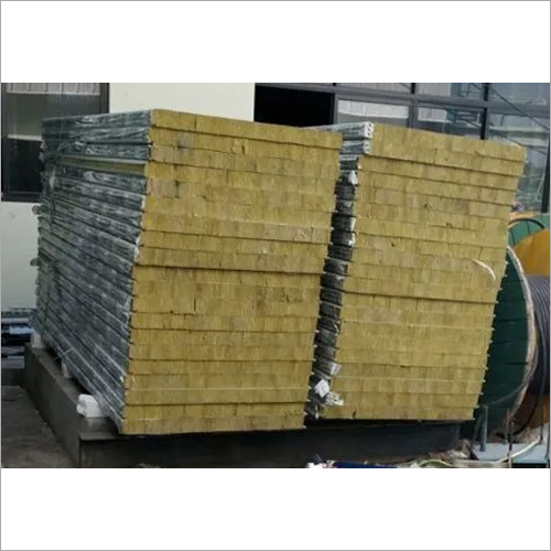 Plain / Ribbed Sheet Rock Wool Sandwich Panel