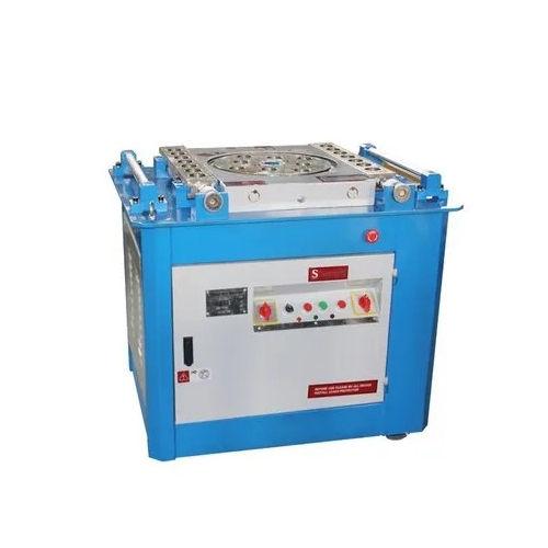 Blue Industrial Rebar Bending Machine