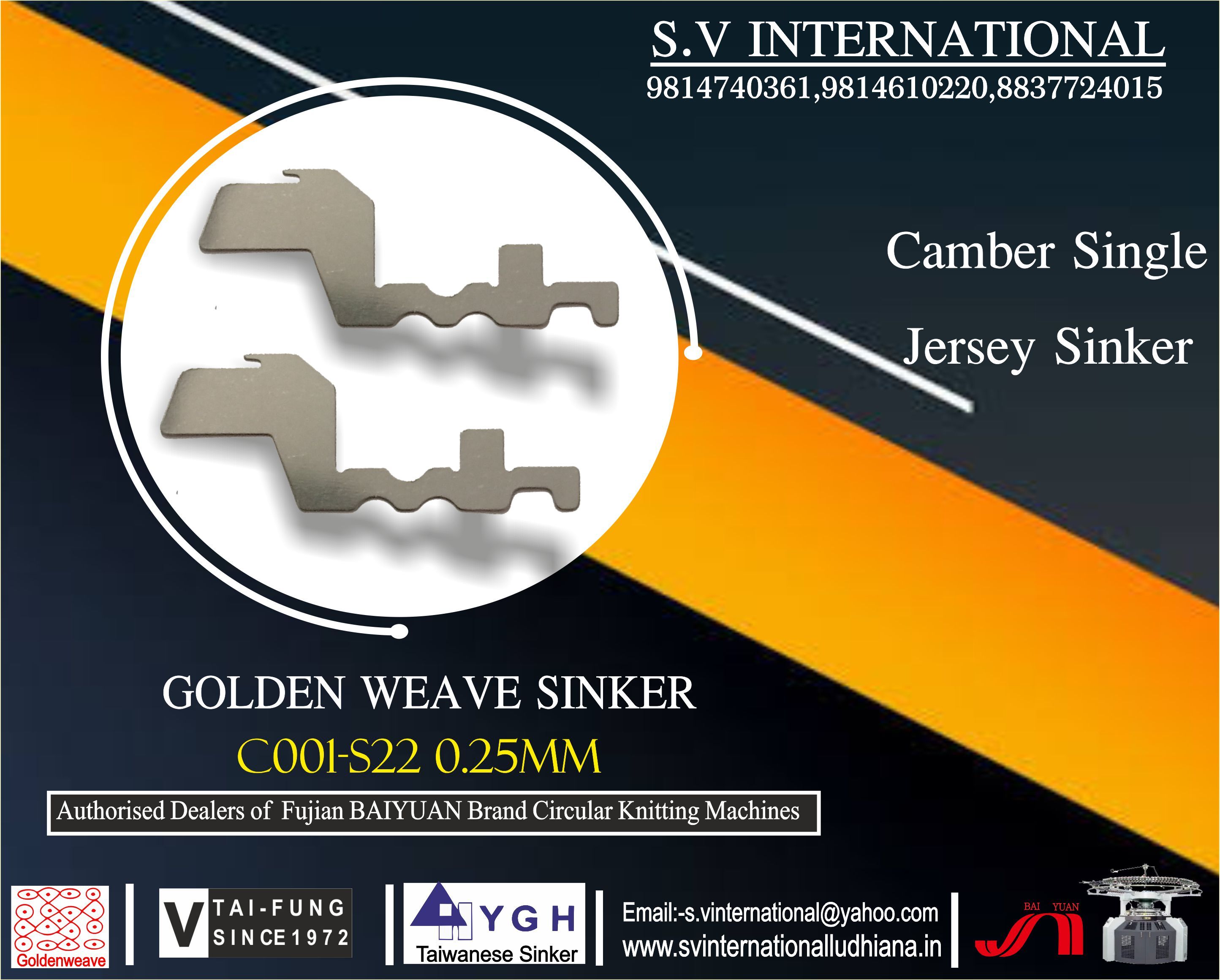 Sinker C001-S22 0.25MM GOLDEN Weave Brand