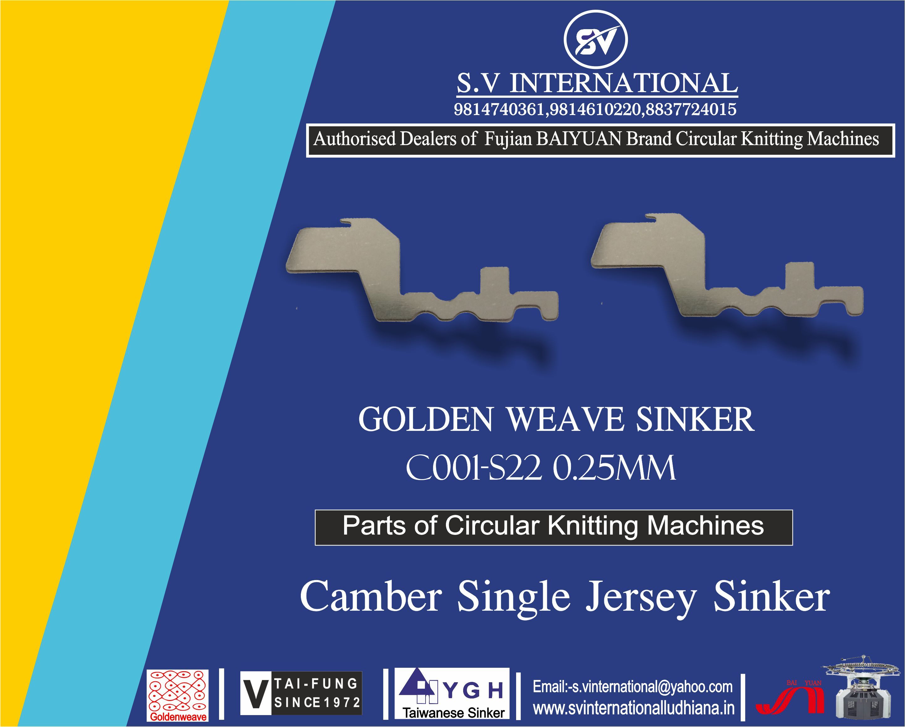 Sinker C001-S22 0.25MM GOLDEN Weave Brand