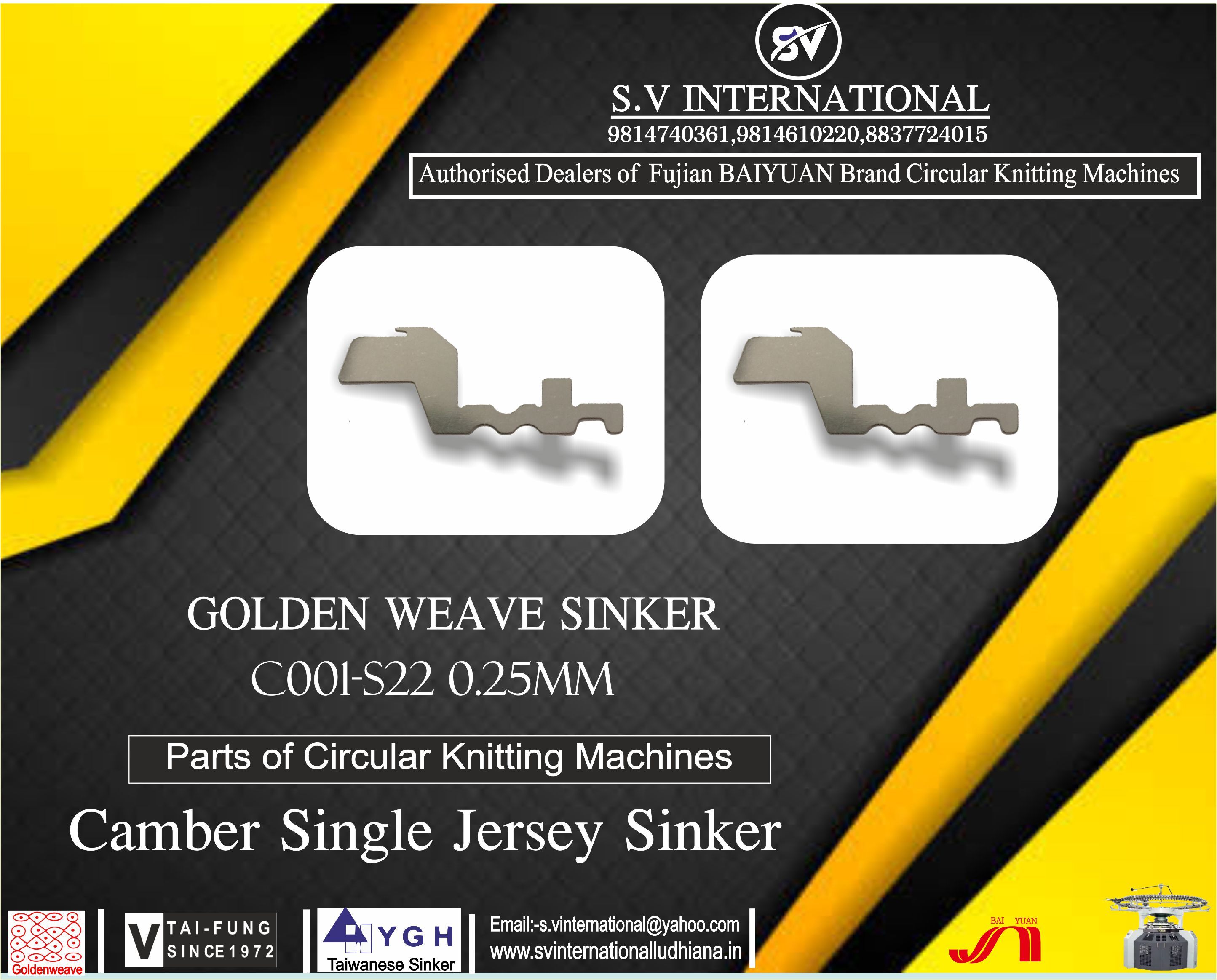 Sinker C001-S22 0.25MM GOLDEN Weave Brand