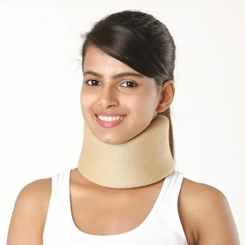 Cotton Soft Cervical Collar - Soft Cotton, Foldable Design | Easy to Operate, Manual Usage, Provides Comfortable Neck Support