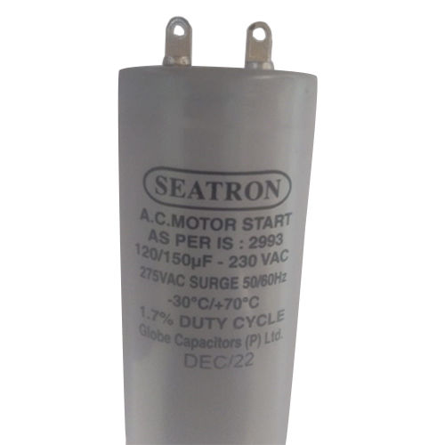 120-150 MFD 230 VAC Seatron AC Motor Start Capacitor
