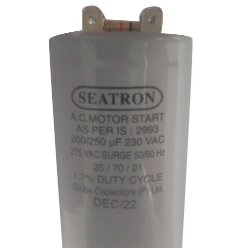 200-250 MFD 230 VAC Seatron AC Motor Start Capacitor