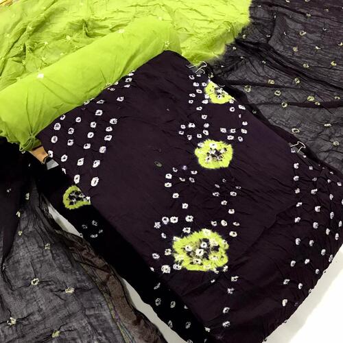 Meera Brown Cotton Dress Material