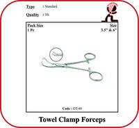 Towel Clamp Forceps-6 Inch - Feature: Comfortable To Use  And Good In Quality