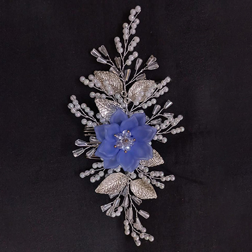 Blue Hair Brooch
