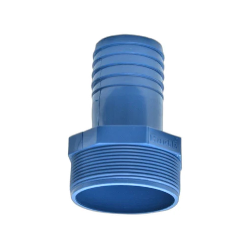 Pp Out Thread Hose Collar - Plastic Material, Round Section Shape, Blue Color | Durable and Versatile Hose Connection Solution