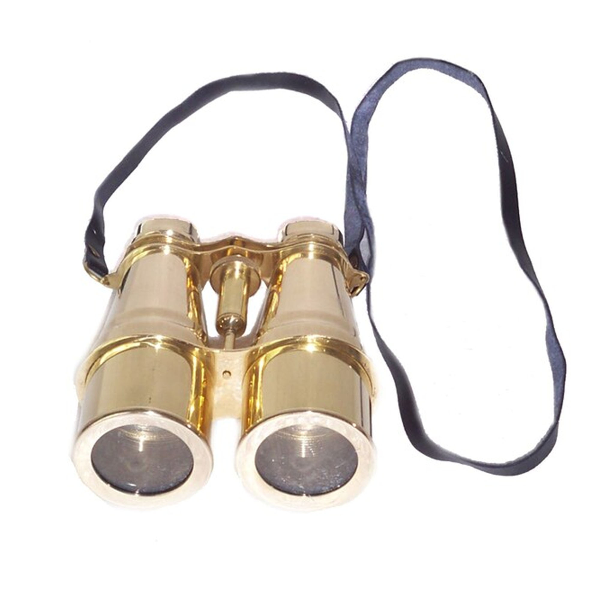 Brass Binoculars with Strap Shiny Brass Binocular Marina Military Navy Vintage Telescope Decorative