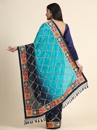 Kuhu Blue Soft Silk Saree