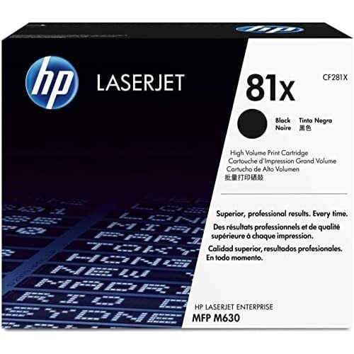HP 81X (CF281X) toner cartridges work with: HP LaserJet Enterprise M630/ M605/ M606.