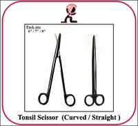 Tonsil Scissor - Stainless Steel, 6 Inch Straight | Comfortable Use, High Strength, Blunt Dissection Tool For Animal Surgery