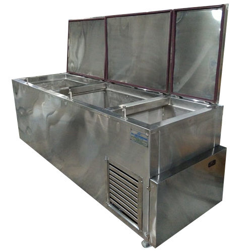 Double Door Deep Freezer - Material: Stainless Steel