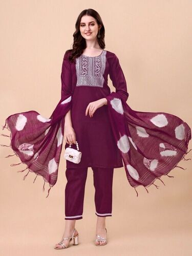 White Walker Purple South Silk Kurti