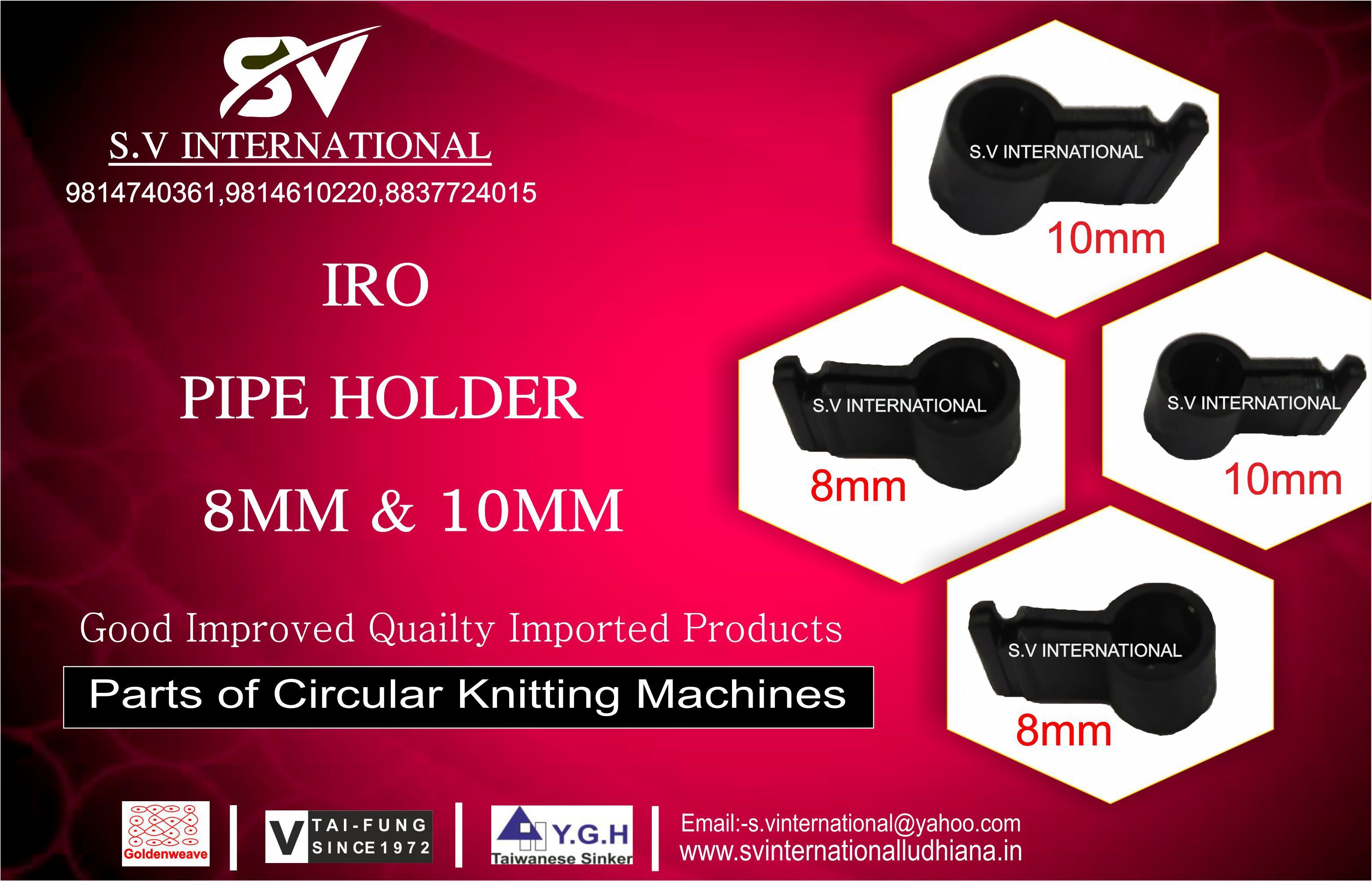 IRO Pipe Holder 8MM - 10MM