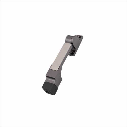 Zinc Door Stopper Black Silver Finish 4.5 Inches DS 004