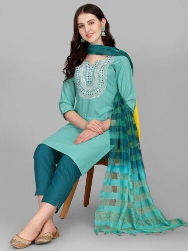 Washable Eliza C-Green Cotton Kurti