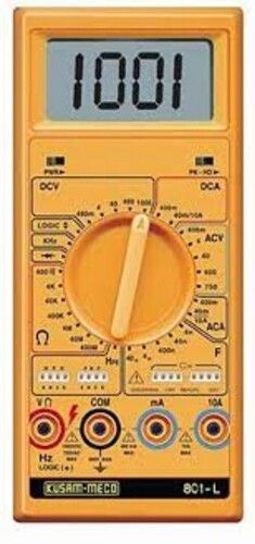 Yellow Km 801-l 3 3/4 Digits (4000 Counts) Digital Multimeter