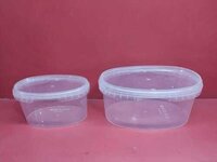 Oval Tamper Proof Container - Color: Transparent