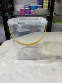 Tamper Proof Square Container - 250 Gram Transparent Plastic | Reusable, Customized For Sweets, Available In 250gm, 500gm, 1000gm Sizes
