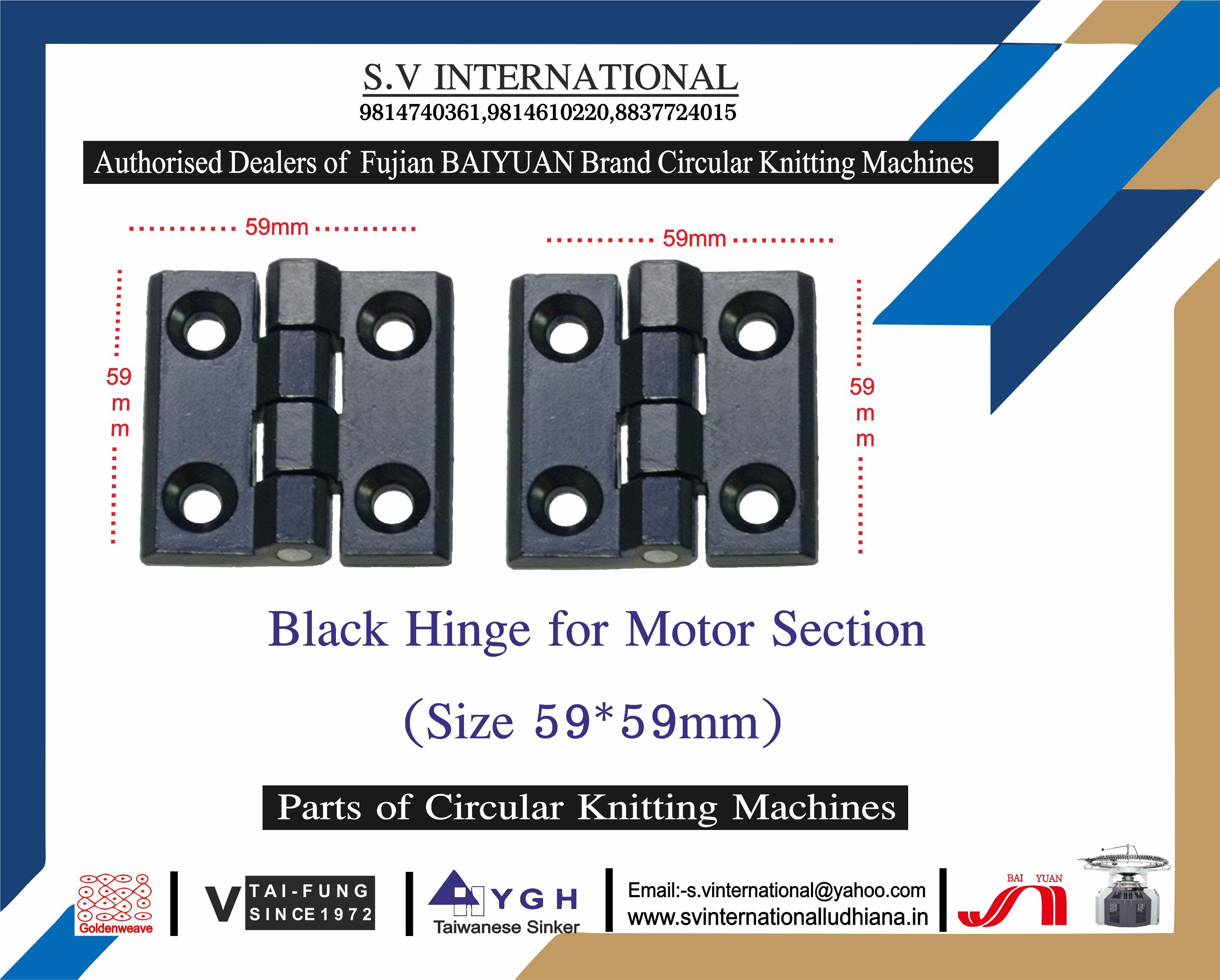 Black Hinge for Motor Section Size 59-59