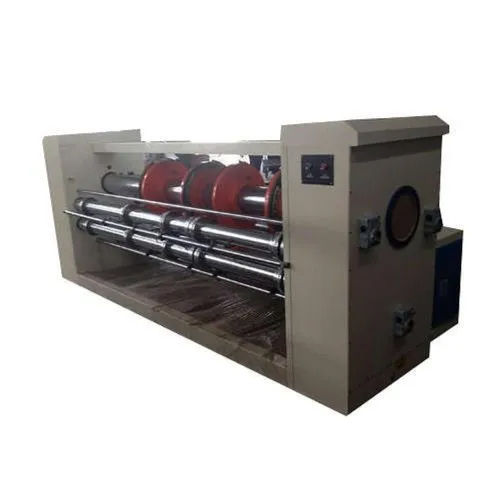 White Combined Rotary Creaser Slotter Machine