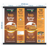 Butter Rusk Packaging Pouch - Pvc Material, Various Sizes Available | Soft Texture, Beautiful Color Combination, Germ Protection