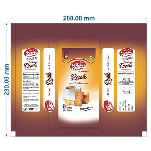 Rusk Plastic Packaging Pouch