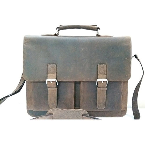 Brown Leather Briefcase Gender: Unisex