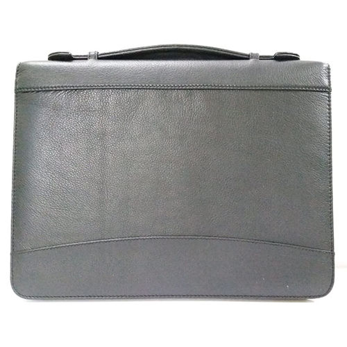 Gray Grey Leather File Case