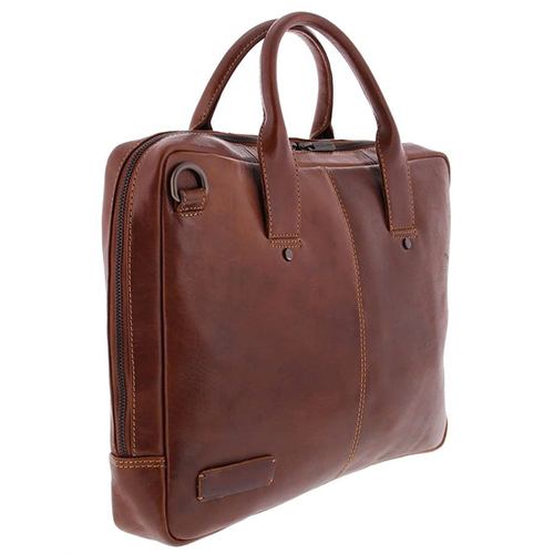 Brown Leather Laptop Bag Gender: Unisex