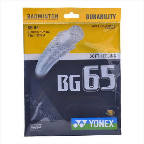 White Yonex Bg 65 Badminton Strings