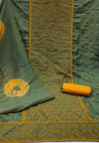 Nirali Green Coco Silk Dress Material