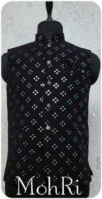 Black Designer Waist Coat