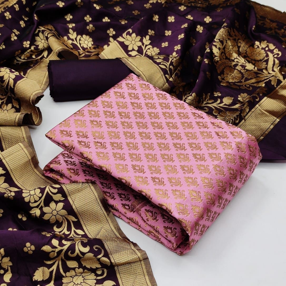 Women Banarasi Heavy Silk Dress Materials