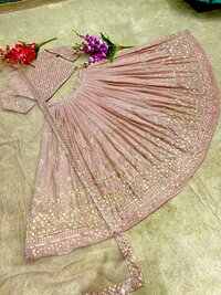 Women Heavy Net With Rivet Moti Work Designer Lehenga Choli