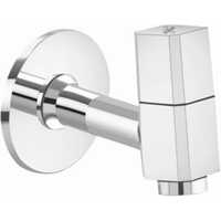 Push Type Bib Cock Taps - Color: Silver