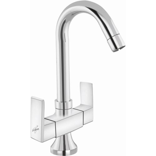 Centre Hole Basin Mixer With Regular Spout