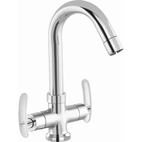 Silver Central Hole Basin Mixer